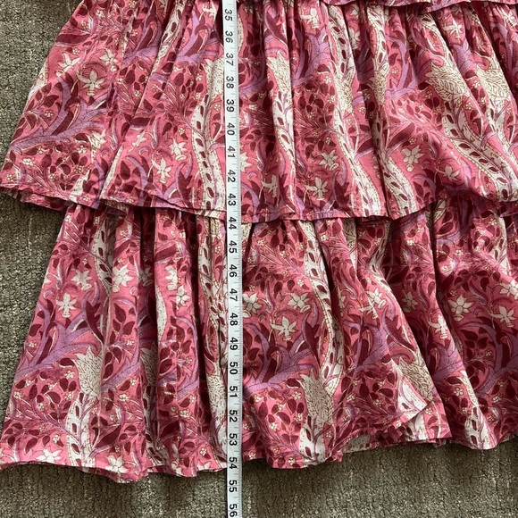 Anna Cate Charlotte Maxi Dress in Vine Mix Pink Floral Ruffle Tiered Size XS - Picture 6 of 8